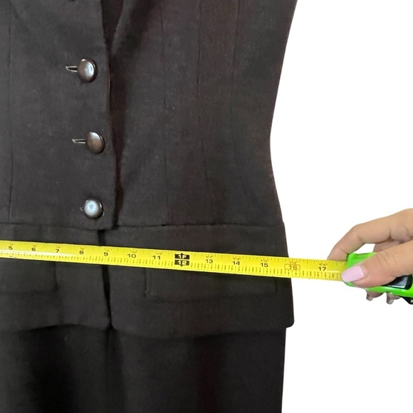 Irene Saltern 1950’s VTG Hollywood Designer Chic Brown Button Down Dress SZ S - Picture 9 of 15